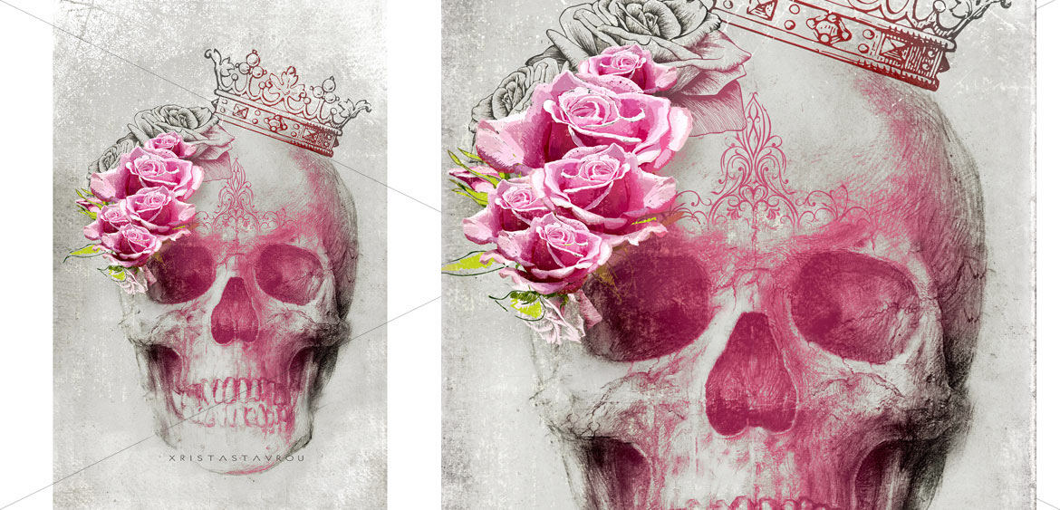 Skull Dead Queen Design Dead Queen